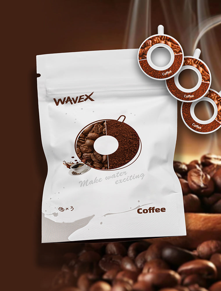 Coffee flavor pods for scented water bottle