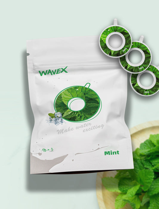 Mint flavor pods for water bottle